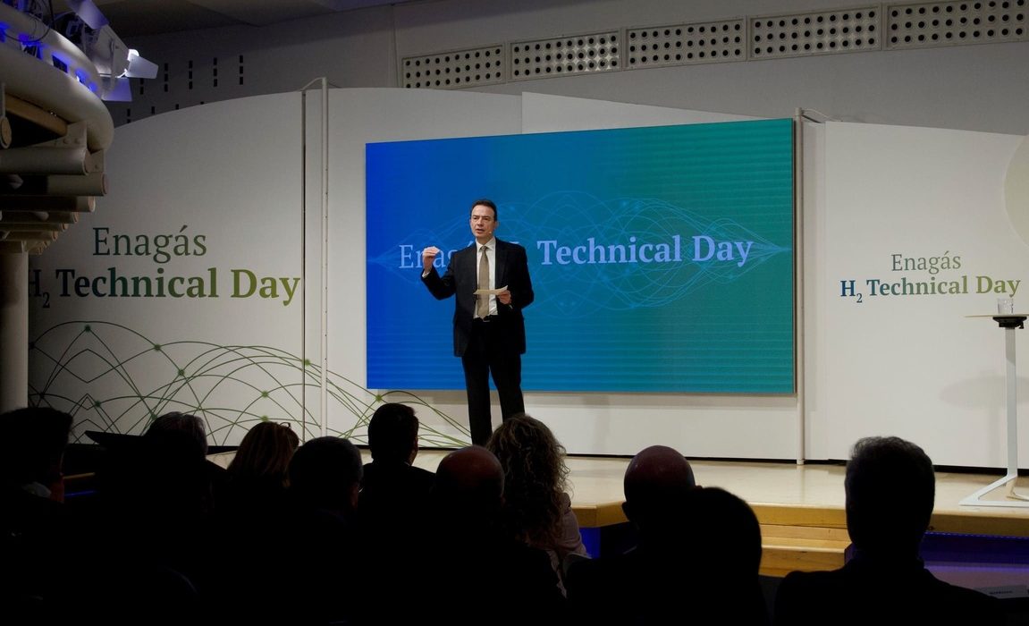 Arturo Gonzalo, Consejero Delegado de Enagás, en el Enagás H2 Technical Day, donde se anunció la creación del Observatorio Tecnológico del Hidrógeno